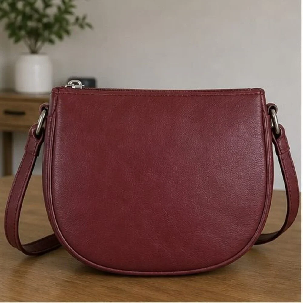 Merlot Faux Leather Bag